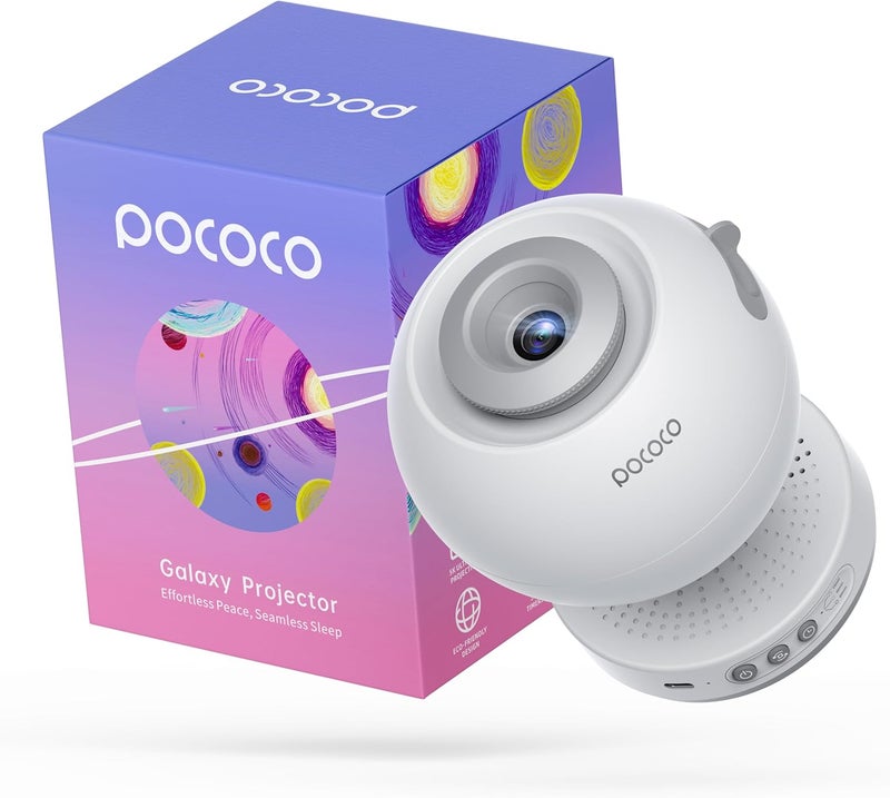 POCOCO Galaxy Star Projector with 2M-Pixel Lens & 5K Discs | Home Planetarium Projector for Relaxation, Study, and Sleep Aid | Includes 2 Films | Ideal Gift - Image 1